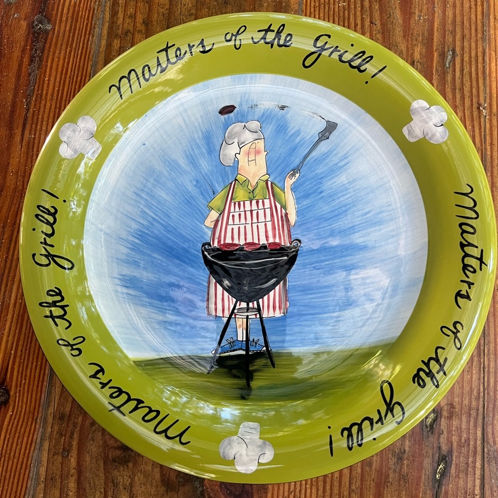 CERTIFIED INTERNATIONAL Tracy Flickinger Masters of the Grill platter 11”